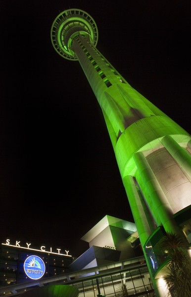 Sky Tower goes green